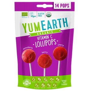 Organic Lollipops - Red Fruit Pops, vegan &amp; gluten free - 87g (14p)